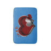 Heart Magic Blue Large Bath Mat バスマット (正面縦)