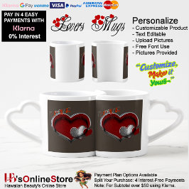 Heart Magic Brown Coffee Lovers Mug Set ペアカップ