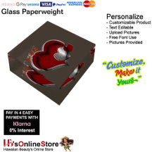 Heart Magic Brown Paperweight Square