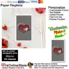 Heart Magic Charcoal Paper Napkin Guest Towel