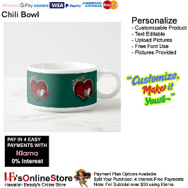 Heart Magic Dark Green Chili Bowl チリボウル