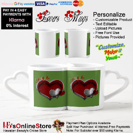 Heart Magic Green Coffee Lovers Mug Set ペアカップ
