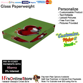 Heart Magic Green Paperweight Rectangle ペーパーウェイト