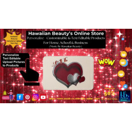 Heart Magic Love Bath Mat with a Beige Background バスマット