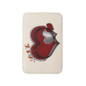 Heart Magic Love Bath Mat with a Beige Background バスマット (正面縦)