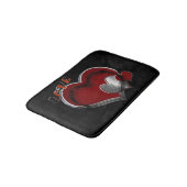 Heart Magic Love Bath Mat with a Black Background バスマット (アングル)