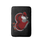 Heart Magic Love Bath Mat with a Black Background バスマット (正面縦)