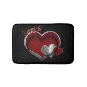 Heart Magic Love Bath Mat with a Black Background バスマット (正面)