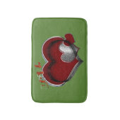 Heart Magic Love Bath Mat with a Green Background バスマット (正面縦)