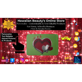 Heart Magic Love Bath Mat with a Green Background バスマット