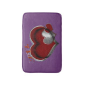 Heart Magic Love Bath Mat with a Purple Background バスマット (正面縦)