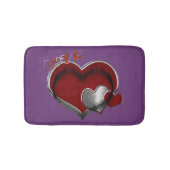 Heart Magic Love Bath Mat with a Purple Background バスマット (正面)
