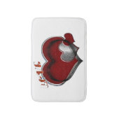Heart Magic Love Bath Mat with a White Background バスマット (正面縦)