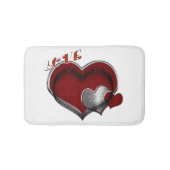Heart Magic Love Bath Mat with a White Background バスマット (正面)