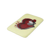 Heart Magic Love Bath Mat with Yellow Background バスマット (アングル)