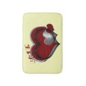 Heart Magic Love Bath Mat with Yellow Background バスマット (正面縦)