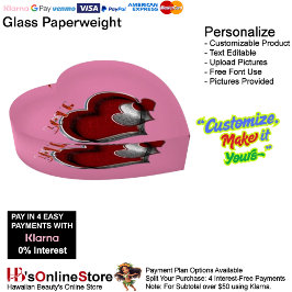 Heart Magic Pink Paperweight Heart ペーパーウェイト