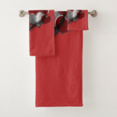 Heart Magic Red Bathroom Towel Set  バスタオルセット (インサイチュ)