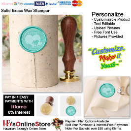 Heart Magic Turquoise Wax Stamper シーリングスタンプ