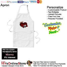 Heart Magic White Long Apron ロングエプロン