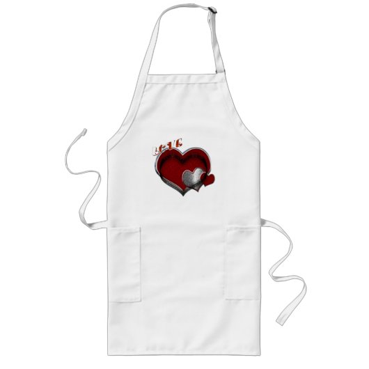 Heart Magic White Long Apron ロングエプロン (正面)