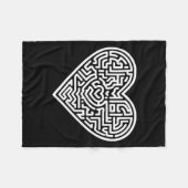 Heart Maze Valentine's  フリースブランケット (正面(横))