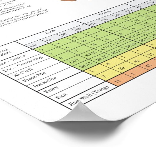 Heart Meridian Acupuncture Points ポスター (角)