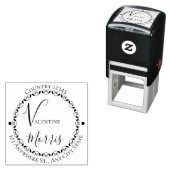 Heart Monogram Return Address Self-inking Stamp セルフインキングスタンプ (インサイチュ)