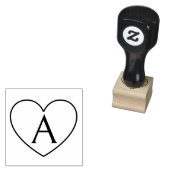 Heart Monogram Stamp ラバースタンプ (押印)