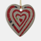 Heart Mosaic Cust. Merry Christmas Ornament セラミックオーナメント (右)