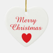 Heart Mosaic Cust. Merry Christmas Ornament セラミックオーナメント (裏面)