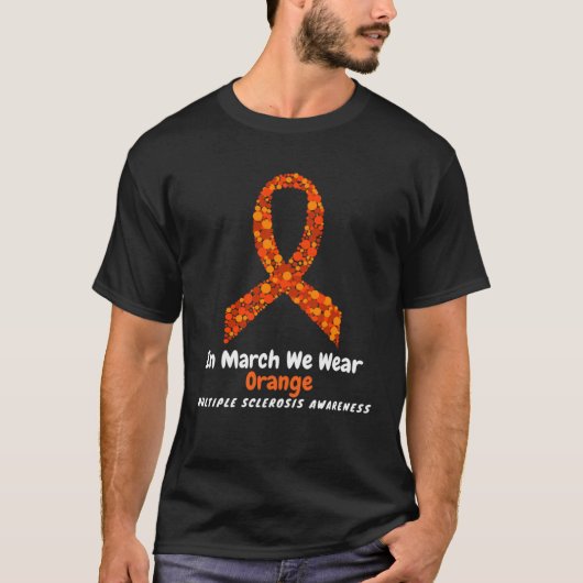 Heart MS Multiple Sclerosis Awareness March We Wea Tシャツ (正面)