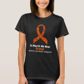 Heart MS Multiple Sclerosis Awareness March We Wea Tシャツ (正面)