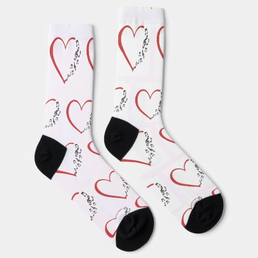 Heart Music Custom Sustainable Premium Crew Sock ソックス (右)