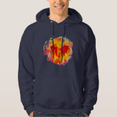 HEART NEVER ENDING FIRE HOODIE パーカ (正面)