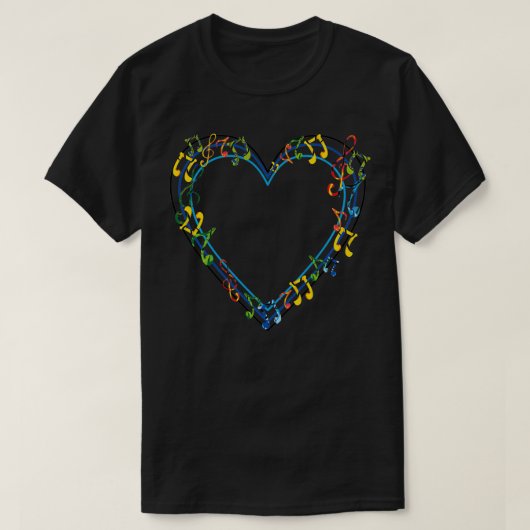 Heart Note For Music Lovers & Artists Pullover Tシャツ (デザイン正面)