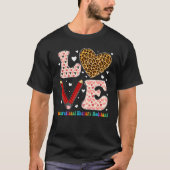 Heart Occupational Therapy Assistant Leopard Valen Tシャツ (正面)