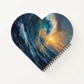 Heart Ocean Notebook | Aesthetic Spiral Notebook  ノートブック (裏面)