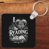Heart of a Book Lover キーホルダー (裏面)
