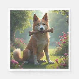 Heart Of A Hound – 愛情あふれる犬の肖像画アートナプキン スタンダードランチョンナプキン
