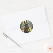 Heart Of A Hound – Loyal Dog Portrait Classic ラウンドシール (封筒)