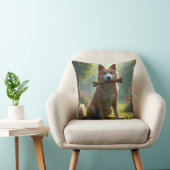 Heart Of A Hound – Loyal Dog Portrait Throw Pillow クッション (椅子)