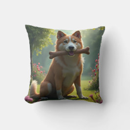 Heart Of A Hound – Loyal Dog Portrait Throw Pillow クッション