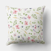 Heart of a Mother pillow with wildflowers クッション (裏面)