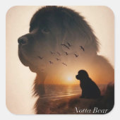 Heart of a Newfoundland  スクエアシール (正面)