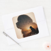 Heart of a Newfoundland  スクエアシール (封筒)