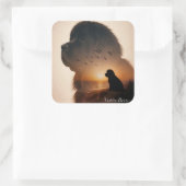 Heart of a Newfoundland  スクエアシール (バッグ)