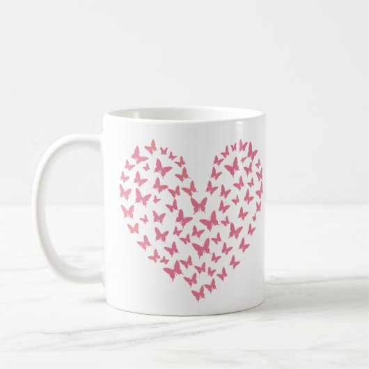 Heart of Capricious Butterflies コーヒーマグカップ (左)