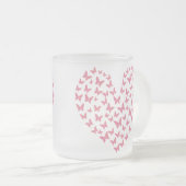 Heart of Capricious Butterflies フロストグラスマグカップ (正面右)