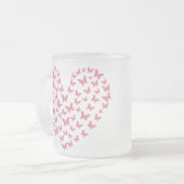 Heart of Capricious Butterflies フロストグラスマグカップ (正面左)